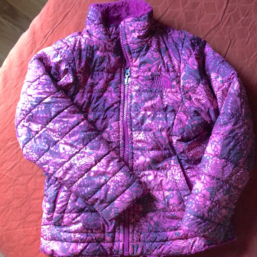 Girls reversible fleece zip-up jacket